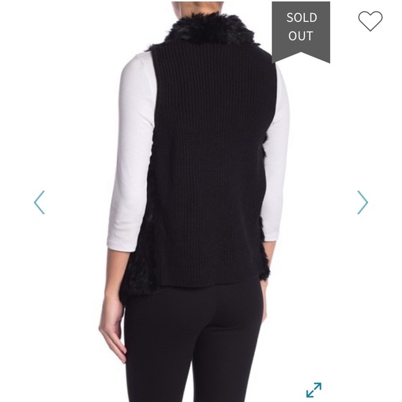 Black Rabbit Fur Vest - Picture 3 of 6